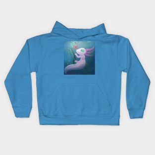 Strawberry Axolotl Kids Hoodie